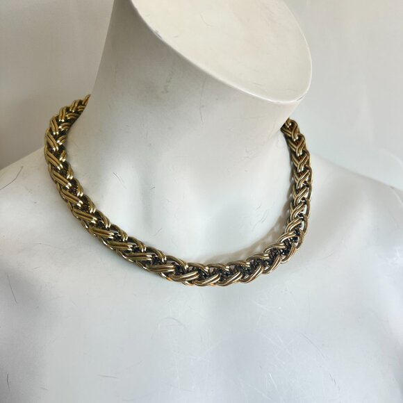 Club Monaco Gold Intricate Chain Link Necklace - Picture 2 of 5